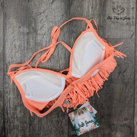 Luli Fama Cosita Buena Fringe Underwire Bikini Top Swimsuit Size XS - Picture 3 of 3